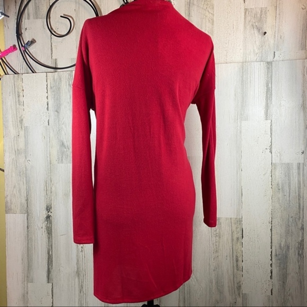❤️SALE❤️Red Open Front Cardigan Duster Pockets - Picture 6 of 6